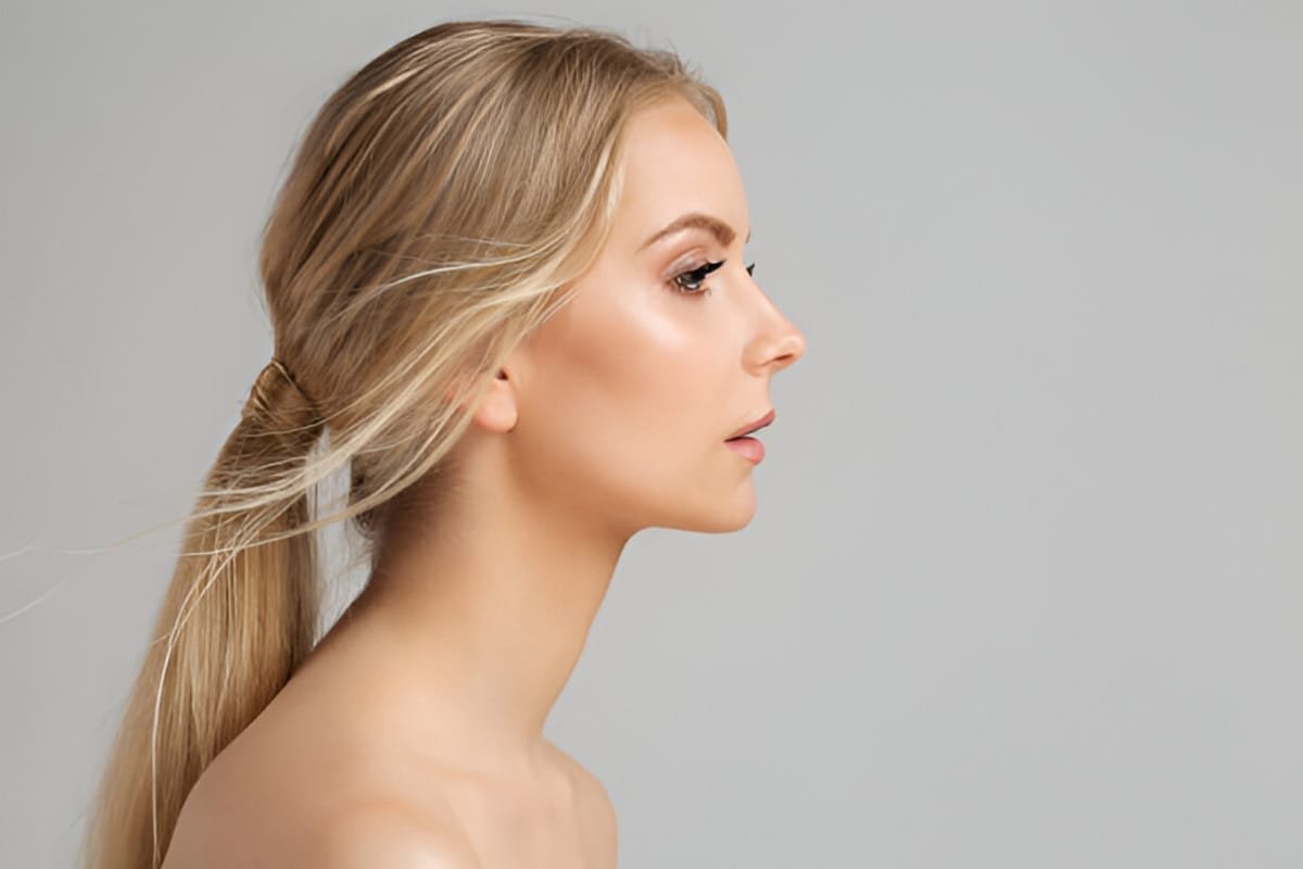 Young Girl Portrait with Smooth healthy Skin