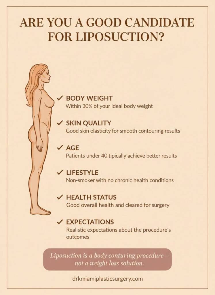 Ideal liposuction candidate checklist
