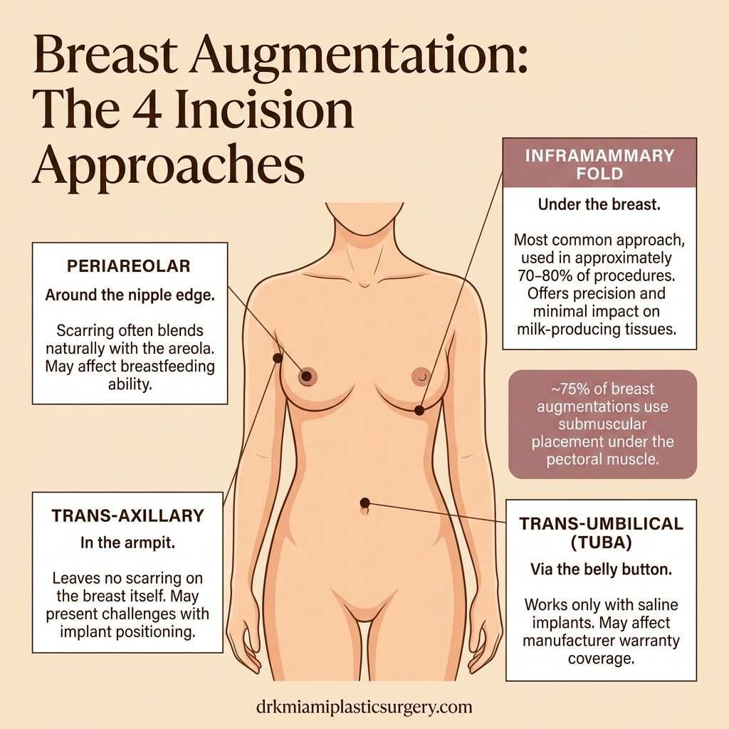 Breast augmentation recovery timeline showing six milestones