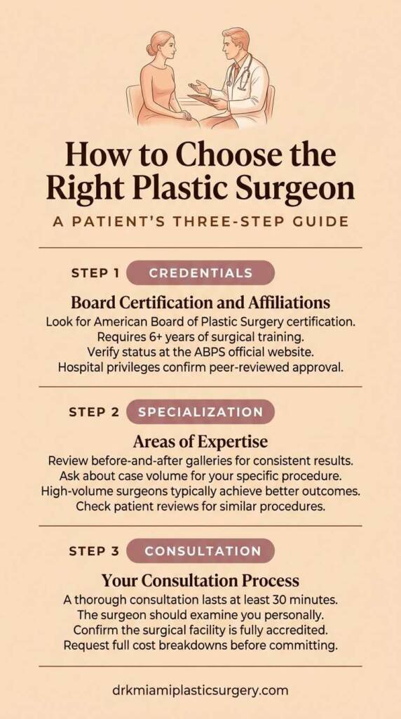 Three-step guide to choosing a Miami plastic surgeon