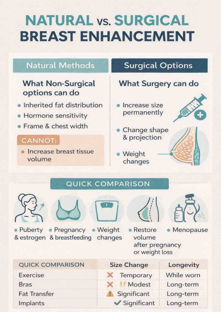 natural vs surgical breast enhancement