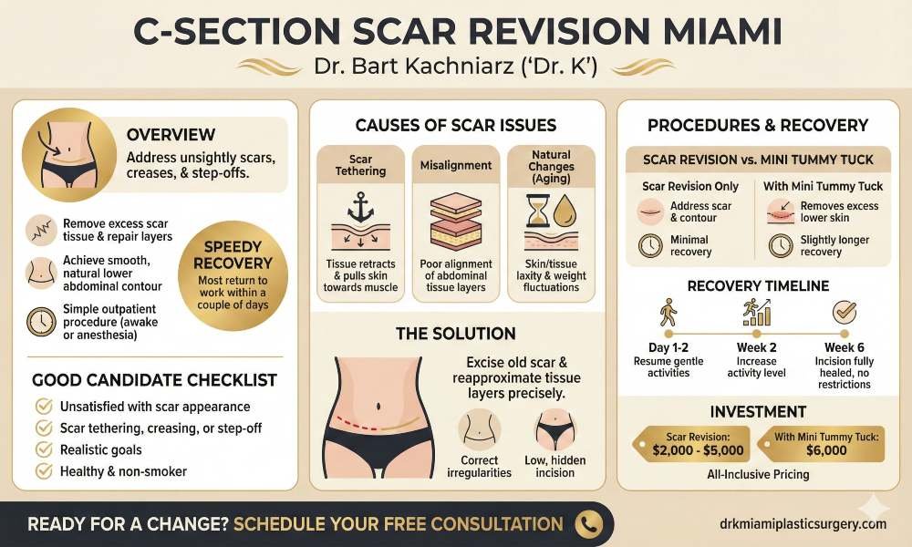 C-Section Scar Revision Miami Infographic