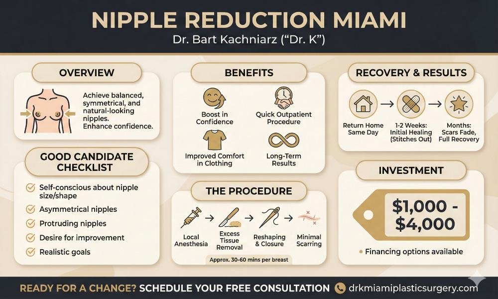 Nipple Reduction Miami infographics