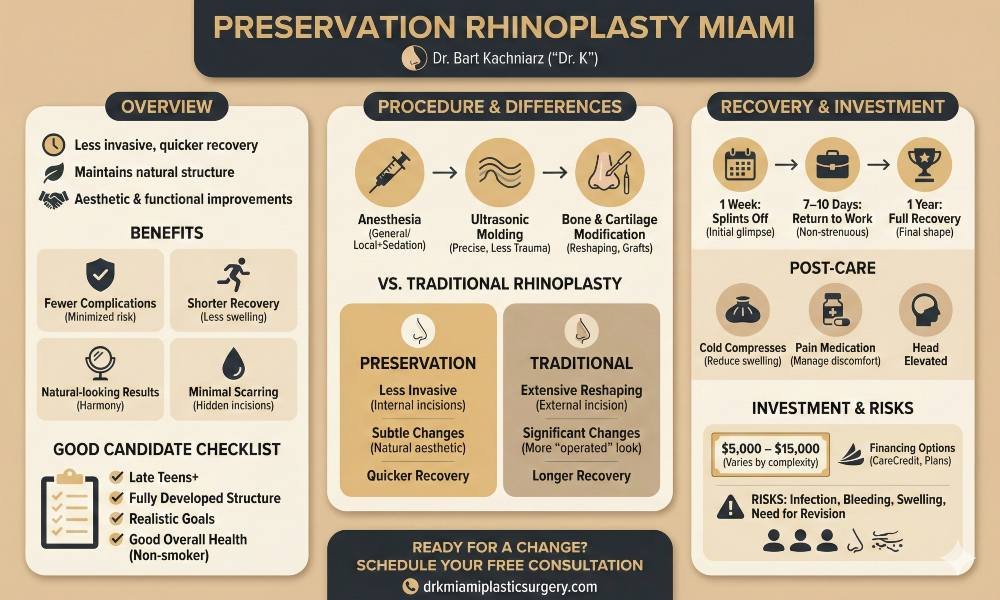 Preservation Rhinoplasty Miami Infographics