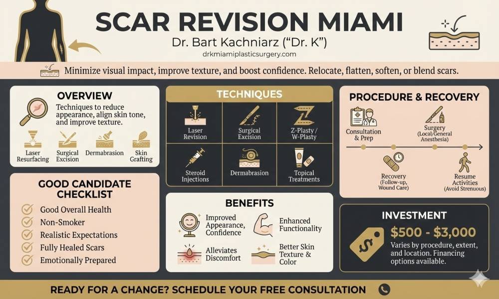 Scar Revision Miami infographics