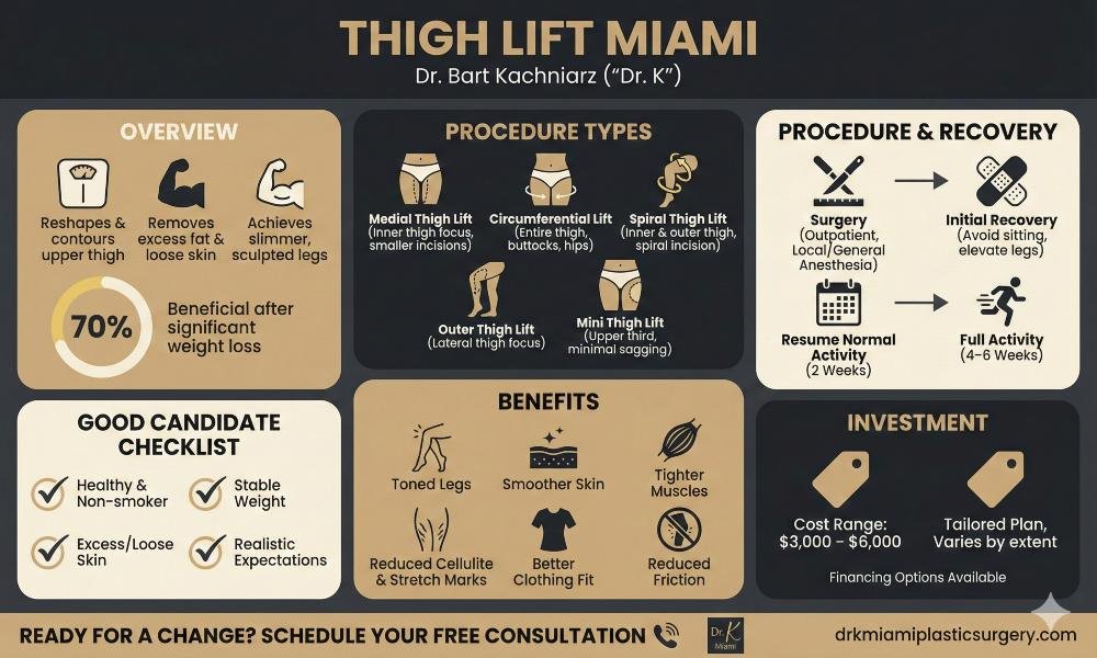 Thigh Lift Miami Infographic