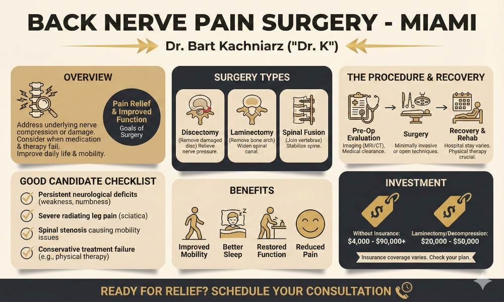 Back Nerve Pain Surgery Infographics
