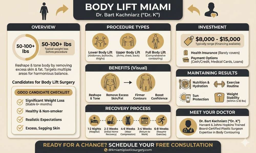 Body Lift Miami Infographic