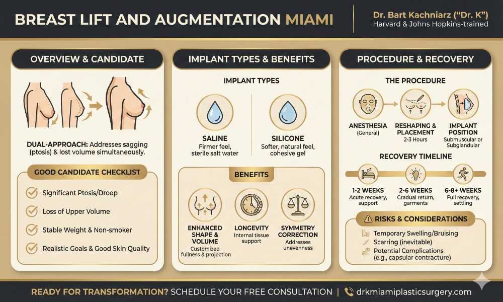 Breast Lift and Augmentation Miami Infographics