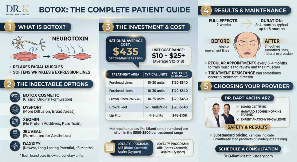 How Much Does Botox Cost a guide infographic