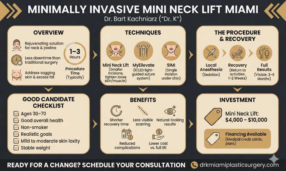 Minimally Invasive Mini Neck Lift Infographic