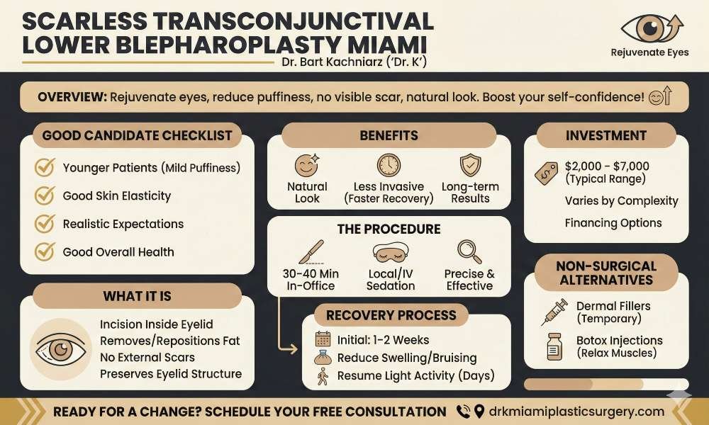 Scarless Transconjunctival Lower Blepharoplasty Infographics