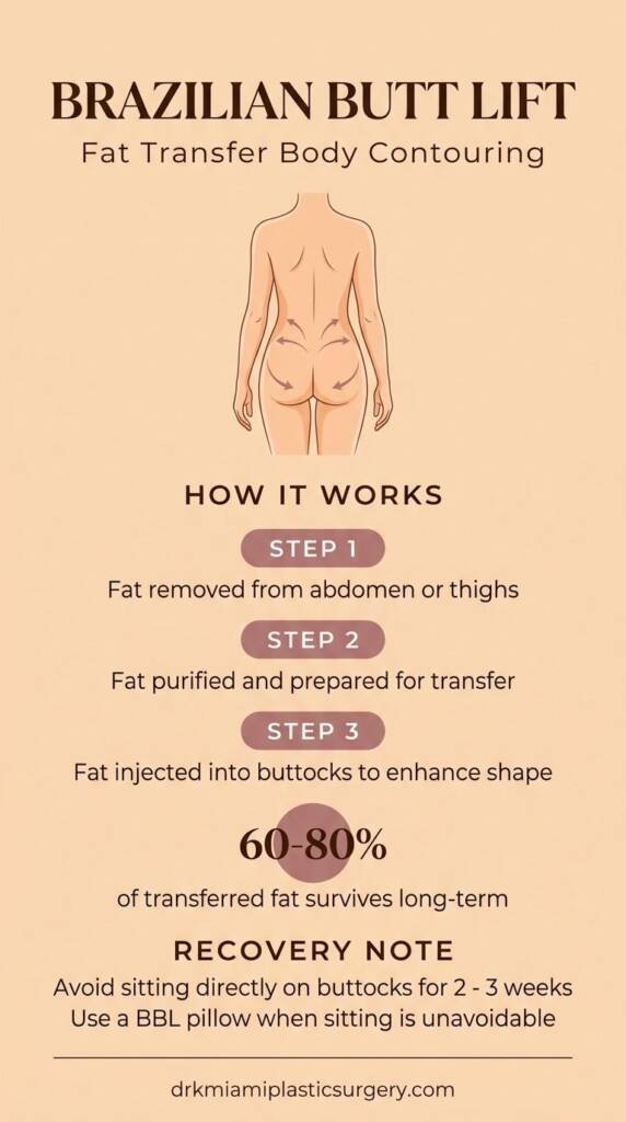 Brazilian butt lift fat transfer steps and recovery key facts