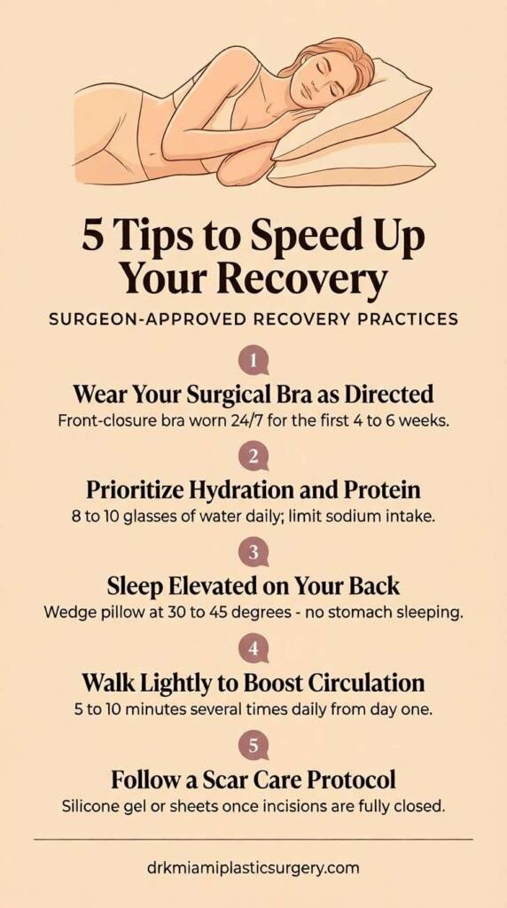 Five surgeon-approved tips to speed up breast lift recovery