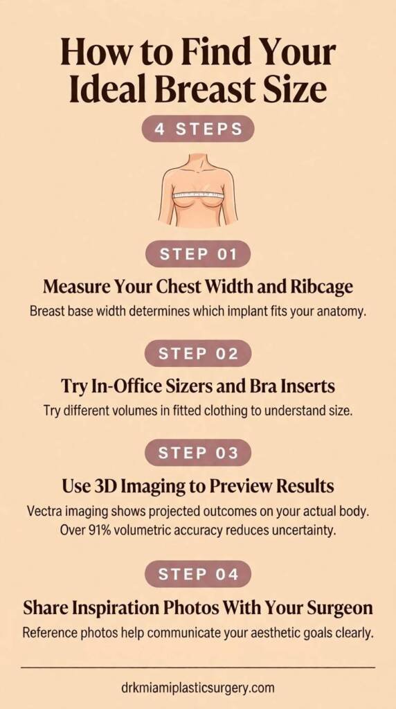 Four steps to visualize your ideal breast size before surgery