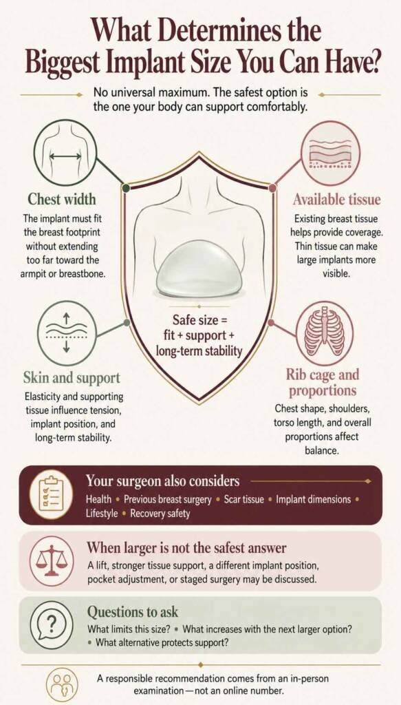 How anatomy determines safe implant size