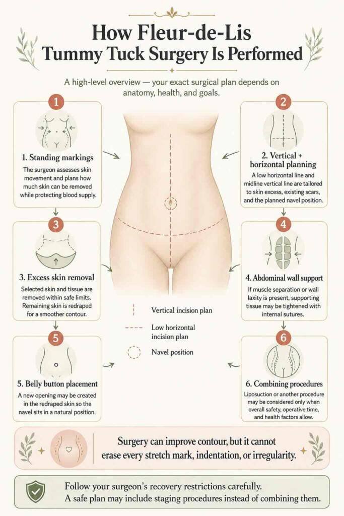 How the Fleur De Lis Tummy Tuck is performed