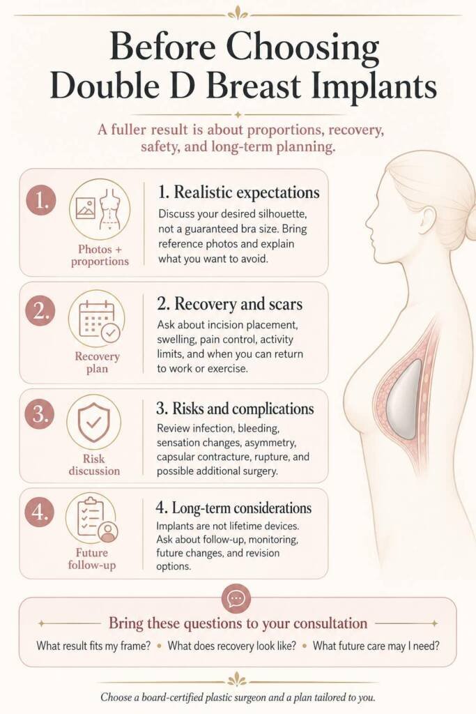 What to discuss before choosing double D breast implants