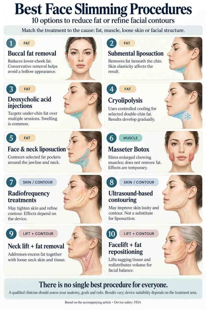  Best Face Slimming Procedures To Reduce Face Fat